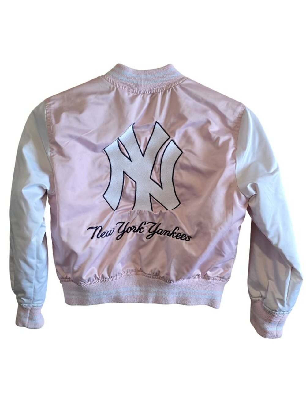 New York Yankees Pink Youth Jacket MLB Genuine Merchandise Size 7/8 baseball